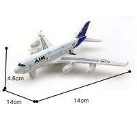PANDAS 1:64 Avion miniature en plastique multicolore à rétrofriction, modèle de simulation moulé sous pression avec une belle forme, pour les 5 ans et plus