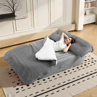 Canapé-lit sectionnel convertible moderne en tissu rembourré pour chambres à coucher