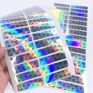 Vid temper pfoof mã vạch nhãn giá rẻ tùy chỉnh 3D logo Hologram bạc niêm phong Sticker - Product Image 5