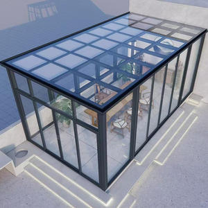 Personnalisable Design Moderne Cadre en Aluminium Véranda Usine Jardin Extérieur Maisons en Verre pour Quatre Saisons <span class=keywords><strong>Solarium</strong></span> pour Villas - Product Image 6
