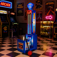 Hercules 1ère Génération : Machine d'Arcade à Monnayeur « King of Hammer » – Test de Force de Frappe pour Parc d'Attractions