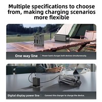LKTOP 100W Kabel Transfer Data Layar Digital Paduan Aluminium Port USB-C Ganda untuk Aksesori Drone DJI 1 Meter