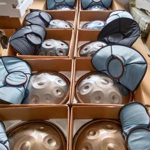 Tambour à main en acier inoxydable 440/432hz fait à la main 22 pouces <span class=keywords><strong>Handpan</strong></span> pour débutant - Product Image 6