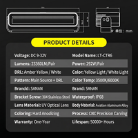 Barre lumineuse LED stroboscopique double DRL pour toit de voiture, Jeep Wrangler, Ford Raptor, Toyota Hilux, RAM 1500, LC300, 4x4, SUV