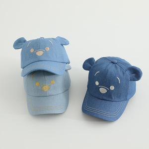 Gorra de béisbol para niños, diseño de oso vaquero, protección <span class=keywords><strong>solar</strong></span>, la más vendida. - Product Image 3