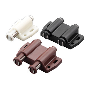 Loquets de porte magnétiques à ressort, dispositif de rebond à double tête, cylindrique, activé par pression, pour porte d'armoire, design minimaliste, ABS - Product Image 1