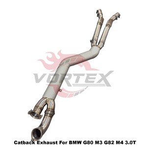 Tuyau d'échappement intermédiaire en acier inoxydable Vortex Performance compatible avec BMW G80 M3 G82 M4 3.0T, échappement haute performance, pièces de tuning auto - Product Image 5