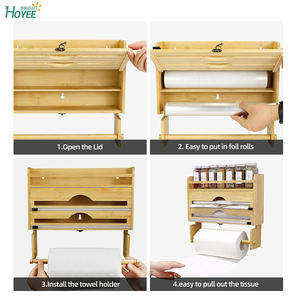 Distributeur de <span class=keywords><strong>papier</strong></span> <span class=keywords><strong>aluminium</strong></span> bambou avec porte-serviettes en <span class=keywords><strong>papier</strong></span> - Product Image 5