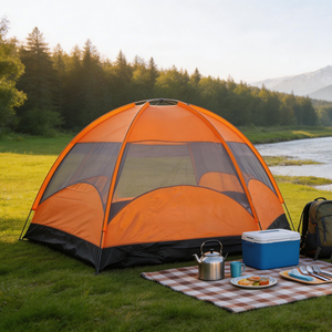 3-4 Person Double Layer Hexagonal Camping Dome <b>Tent</b> <b>Waterproof</b> PU3000mm with 4-Way Ventilation for Outdoor Hiking and Camping - Product Image 2