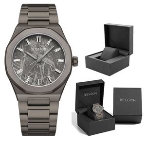 Nuevo Reloj Mecánico Automático de Acero Inoxidable para Hombre, con Revestimiento Gris Espacial, Cristal de Zafiro, Esfera de Meteorito, Función de Alarma - Product Image 6