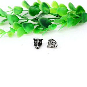Perles d'espacement en acier inoxydable tête de léopard yunnique pour la fabrication de bracelets, style rétro, forme irrégulière, accessoires de bijouterie - Product Image 3