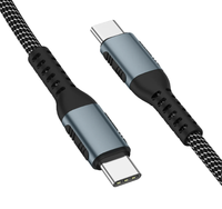 Câble Type-C 240W 5A E-Mark en nylon tressé pour charge rapide PD pour téléphones portables, appareils photo, ordinateurs, écouteurs, montres connectées