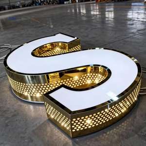 Custom 3D LED Advertising Sign Board Outdoor <b>Wall</b> Mounted Commercial Acrylic Illuminated <b>Signage</b> Letter for Business - Product Image 1