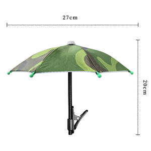 Support de téléphone pour moto avec clip pour parapluie, support de téléphone pour vélo, parasol, pare-soleil anti-éblouissement, mini-parapluie pour téléphone - Product Image 3