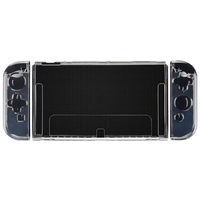 Pour DATA FROG Coque de protection transparente en TPU avec protection d'écran transparente Accessoire pour Nintendo pour Switch OLED Console de jeu