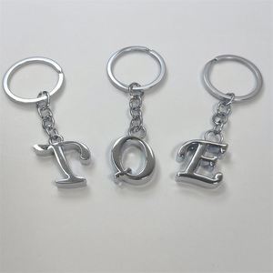 26 Letters <b>Blanks</b> Keychains Metal <b>Key</b> Chain - Product Image 4