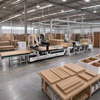 Changement d'outil automatique routeur cnc meubles en bois faisant la machine machines de nidification cnc pour couper le forage