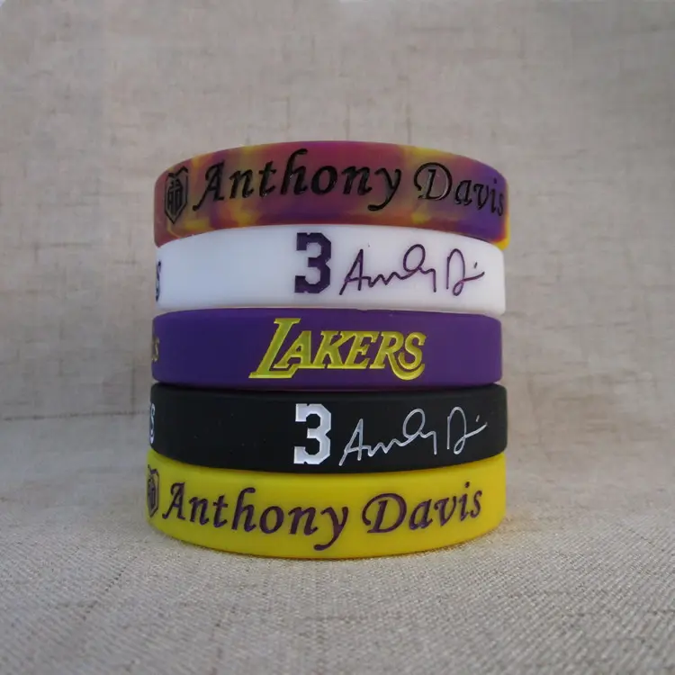 Lakers <span class=keywords><strong>Gelang</strong></span> Silikon Olahraga No. 3 Anthony Davis Menandatangani <span class=keywords><strong>Gelang</strong></span> Silikon Olahraga Menyala Dalam Gelap