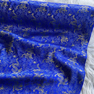 قماش جاكار الحريري العضوي الساحر التنين الصيني التقليدي الشهير 28m/m 114cm للملابس والسراويل والقمصان - Product Image 5