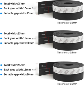 45MM <strong>Adhesive</strong> Weather Stripping Silicone Rubber <strong>Door</strong> Seal <strong>Strip</strong> <strong>Door</strong> Bottom Window Transparent <strong>Sealing</strong> Tape - Product Image 3
