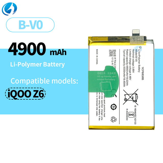 4900mAh B-V0 Original Manufacture Rechargeable Mobile Phone High Quality Battery for ViVo IQOO Z6 Lithium-ion Batteries