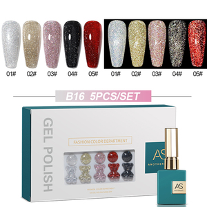 15ml Coreano Neón Flash UV Nail Gel Polish <span class=keywords><strong>Disco</strong></span> Glitter Soak Semipermanente Barniz Set con 5 colores para Nail Art - Product Image 1