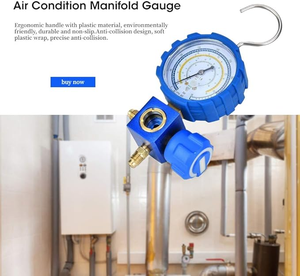 कई गेज सेट, हवा की स्थिति कई गुना कम दबाव ए/सी प्रशीतन उपकरण, दृष्टि ग्लास के साथ - Product Image 5