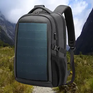 Carregador USB recarregável para ciclismo, mochila solar para acampamento, viagem, esportes e caminhadas, preço de fábrica, 10.4 W, com painel solar