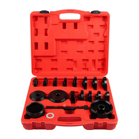 Kit d'outils manuel 23 pièces pour l'extraction et l'installation de roulements de roue avant avec adaptateur de presse et extracteur de poulie, avec mallette rigide