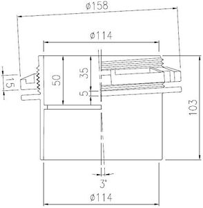 Conector de Panel de Doble Rosca para Tuberías, Accesorio de PVC para Tuberías Industriales, Modelo Kansaikako P31-002, Puerto de 100A - Product Image 6