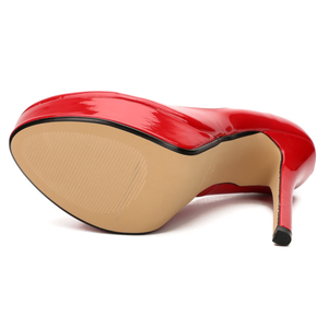 Zapatos de tacón fino de 16 cm con punta para fiesta, plataforma baja, estilo stripper, para pole dance, talla grande, rojos, sexys, para discoteca, fetiche - Product Image 6