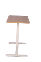 Table de plateau de lit de patient réglable en fer noir moderne Roues roulantes Bureau d'ordinateur portable fonctionnel extensible Étudier décoratif
