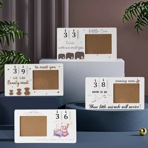 Trẻ sơ sinh sinh cột mốc ảnh khung gỗ hình ảnh khung phòng ngủ phòng khách trang trí khung ảnh em bé tăng trưởng tưởng niệm - Product Image 6