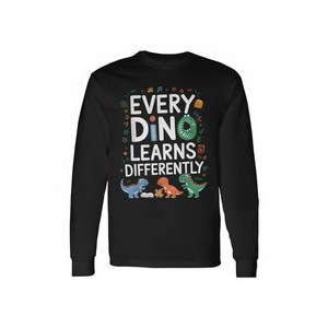 T-shirt à manches longues Every Dino Learns Differently Aba Therapy pour enfants - Product Image 2