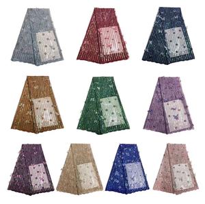 2020 nuevo diseño 3D mariposa bordado tela de encaje para <span class=keywords><strong>Aso</strong></span> Ebi vestido de fiesta - Product Image 6