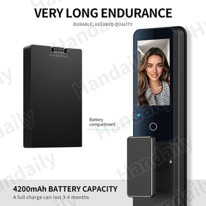 HanDaily 2025 <span class=keywords><strong>Nouvelle</strong></span> <span class=keywords><strong>Serrure</strong></span> de <span class=keywords><strong>Porte</strong></span> Intelligente IA avec NFC, Haut-parleur, Reconnaissance Faciale, Surveillance Vidéo, Interphone et Déverrouillage par Veine Palmaire Tuya - Product Image 6