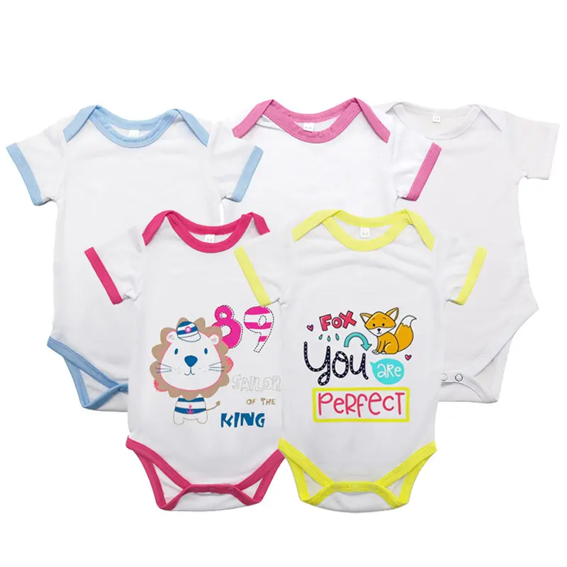 Infante appena nato Del Bambino di Sublimazione Onesies Bambino Personalizzare Stampato Del Bambino Del Bambino Dei Pagliaccetti Del Bambino