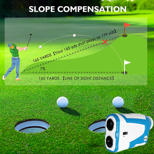 Télémètre laser de golf 650 yards avec compensation de pente, fonction de verrouillage du drapeau, grossissement 6X, prisme BAK4, précision 1M, portable et rechargeable - Product Image 4