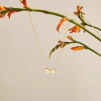 Collar de Acero Inoxidable con Letra Grabada en Láser Personalizada, Regalo para el Día de la Madre, Certificación CE