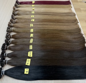 Estensioni di Capelli Umani Russi Vergini di Alta Qualità, 100% Non Trattati, Allineati alle Cuciclette, Doppia Trama, per Salone - Product Image 5