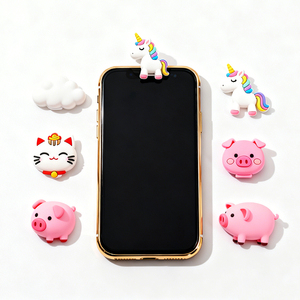 OEM tùy chỉnh Mini phim hoạt hình Silicone hành động con số loạt Quà tặng hộp mù trường hợp điện thoại trang trí 3D Silicone PVC nằm con số - Product Image 1