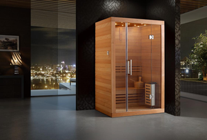 Tradizionale interno in legno lontano infrarosso Sauna all'aperto Sauna a vapore camera per 1-3 persone per la vendita