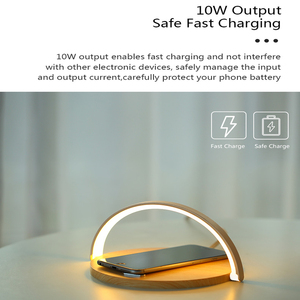 Portatif <span class=keywords><strong>A</strong></span> MENÉ <span class=keywords><strong>La</strong></span> Lumière De Nuit avec le Qi Sans Fil Chargeur de Téléphone Portable pour xiaomi Chargeur Sans Fil avec Lampe - Product Image 5