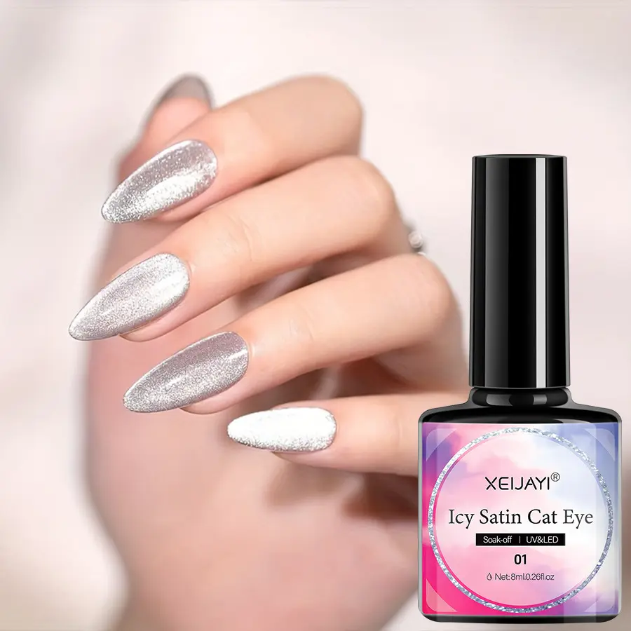 Geladeira magnética para unhas, verniz UV semi-permanente magnético para unhas, 6 unidades por conjunto