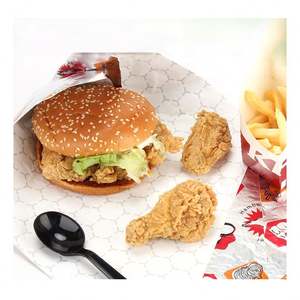 กระดาษห่อแซนด์วิชเคลือบอลูมิเนียมฟอยล์แบบขายดี สำหรับอาหารจานด่วน เบอร์เกอร์ แซนด์วิช กระดาษคราฟท์สี่เหลี่ยมแบบออฟเซ็ตเคลือบอลูมิเนียมฟอยล์ - Product Image 5