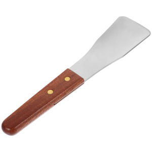 Pelle à glace en acier inoxydable robuste avec manche ergonomique en bois - Product Image 1