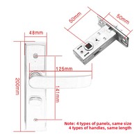 Serrure de porte intérieure en acier inoxydable 201 pour chambre à coucher, modèle FM-A-201, poignée universelle silencieuse compatible avec le bois massif, fabriquée en Chine