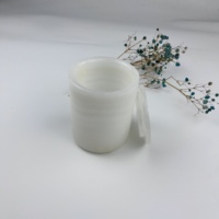 Bougeoirs, lanternes et bocaux à bougies en onyx blanc nordique uniques en vrac avec insert en verre pot vide en marbre pour la fabrication de bougies