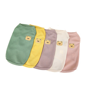 Gilet Confortable et Adorable en Polyester pour Animaux de Compagnie Petlead, Taille M, Respirant, Motif Imprimé Gaufre, Vêtements d'Été pour Chiens et Chats, Printemps - Product Image 2