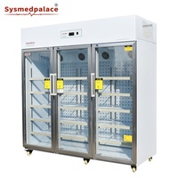 Réfrigérateur de pharmacie 2-8 °C réfrigérateur médical à porte en verre avec système d'alarme à affichage numérique pour le stockage des vaccins médicamenteux